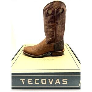 Tecovas The Parker Western Boot Bullhide Tan Leather Men SZ 10D New